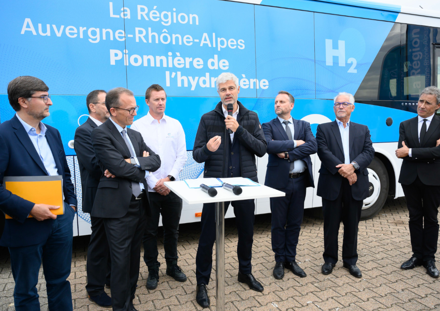 Discours autocar hydrogène - © C. Piétri Discours autocar hydrogène