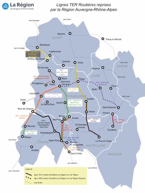 Carte des Cars Région Carte des Cars Région